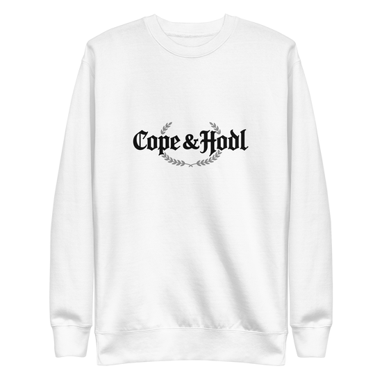 Cope & Hodl Crypto Sweatshirt White Edition